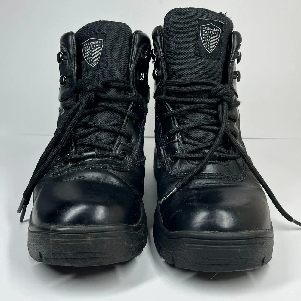Skechers Wascana Benen Tactical Relaxed Fit Work Boots‎ Men's 7 Waterproof Black